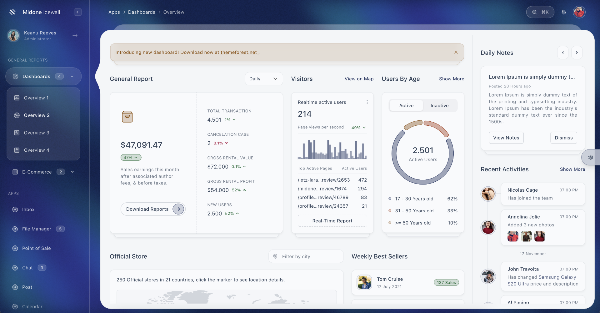 Midone - Tailwind Admin Dashboard Template